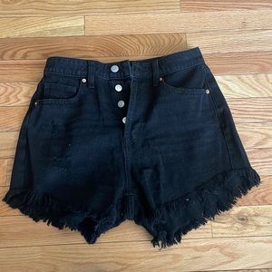 High waisted black jean shorts from Wild Fable, size 2